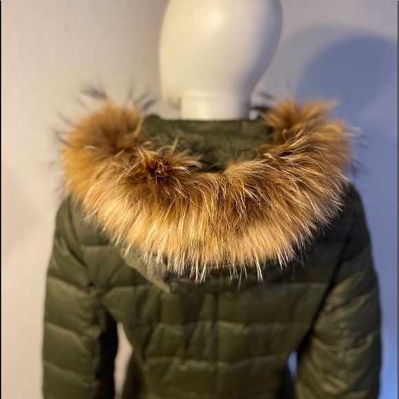 NWT WOMEN DOWN PARKA PUFFER WINTER JACKET REAL RACCOON FUR TRIMMED HOOD COAT‎ - Picture 12 of 13